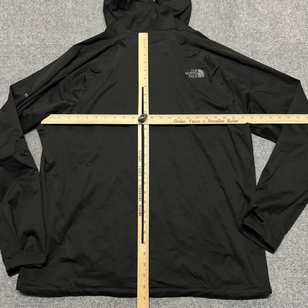 The North Face Jacket Mens XL Black Hooded Rain DryVent Waterproof Sunbelt Logo